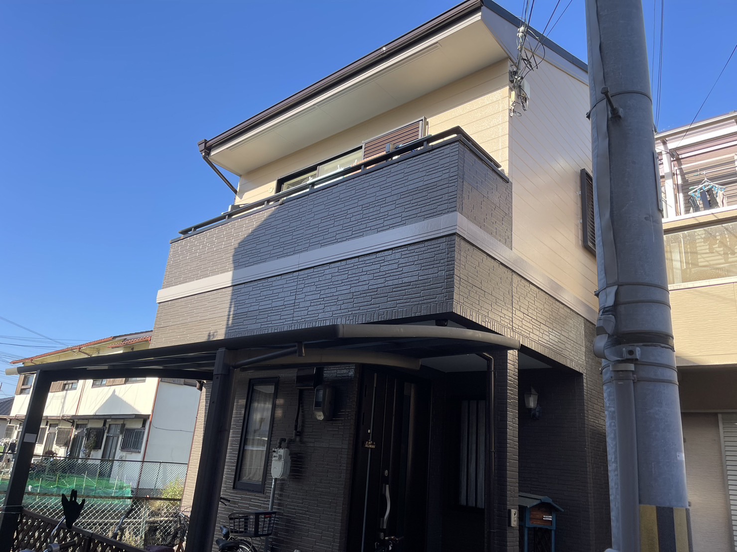 寝屋川市　外壁塗装・屋根カバー工法工事